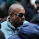 Ye is seen, outside Kenzo, during Paris Fashion Week - Menswear F/W 2022-2023, on January 23, 2022 in Paris, France.